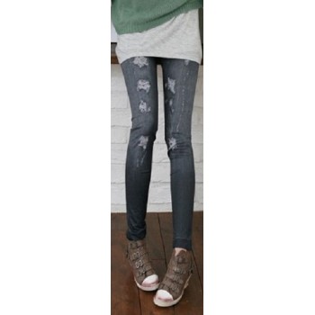 Leggings Sexy style jeans troué