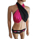 Bikini "Harlequin" Pink & Black