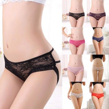 Culotte glamour en dentelle avec fleur (5 coloris)