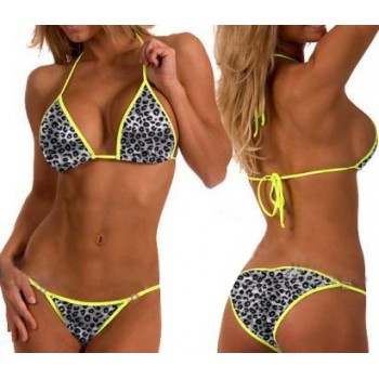 Splendide bikini sexy jaune et léopard ! 